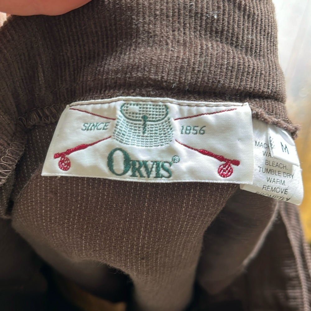 Orvis vintage brown corduroy wrap skirt size Medium